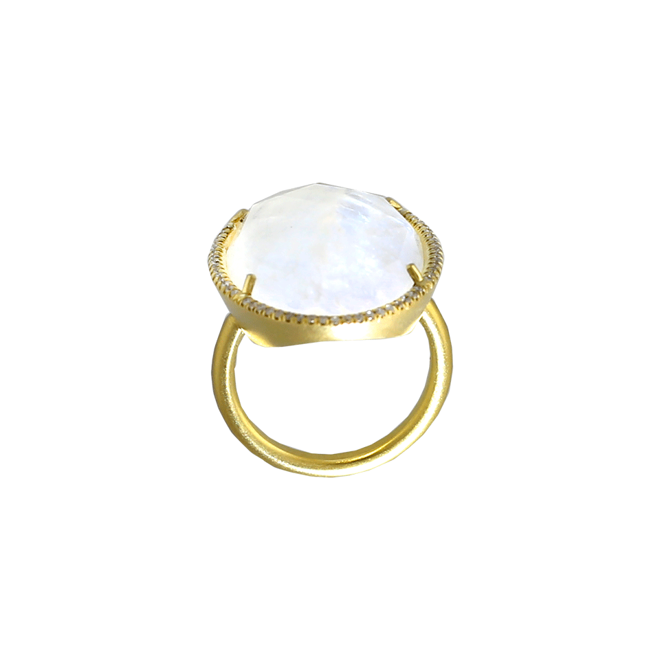 IRENE NEUWIRTH JEWELRY-Rose Cut Rainbow Moonstone Ring-YELLOW GOLD