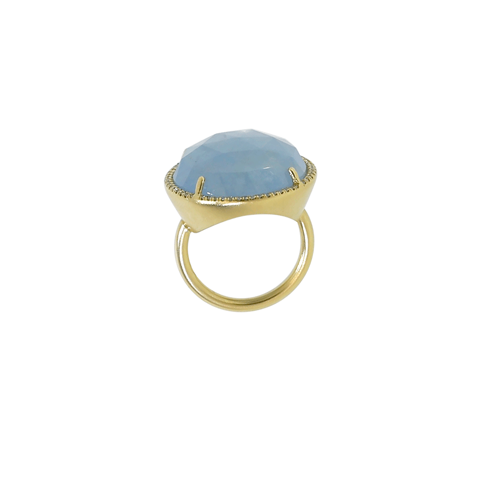 IRENE NEUWIRTH JEWELRY-Rosecut Fine Aquamarine Ring-YELLOW GOLD