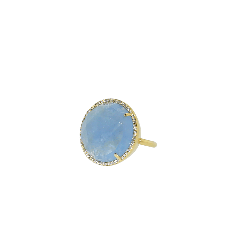 IRENE NEUWIRTH JEWELRY-Rosecut Fine Aquamarine Ring-YELLOW GOLD