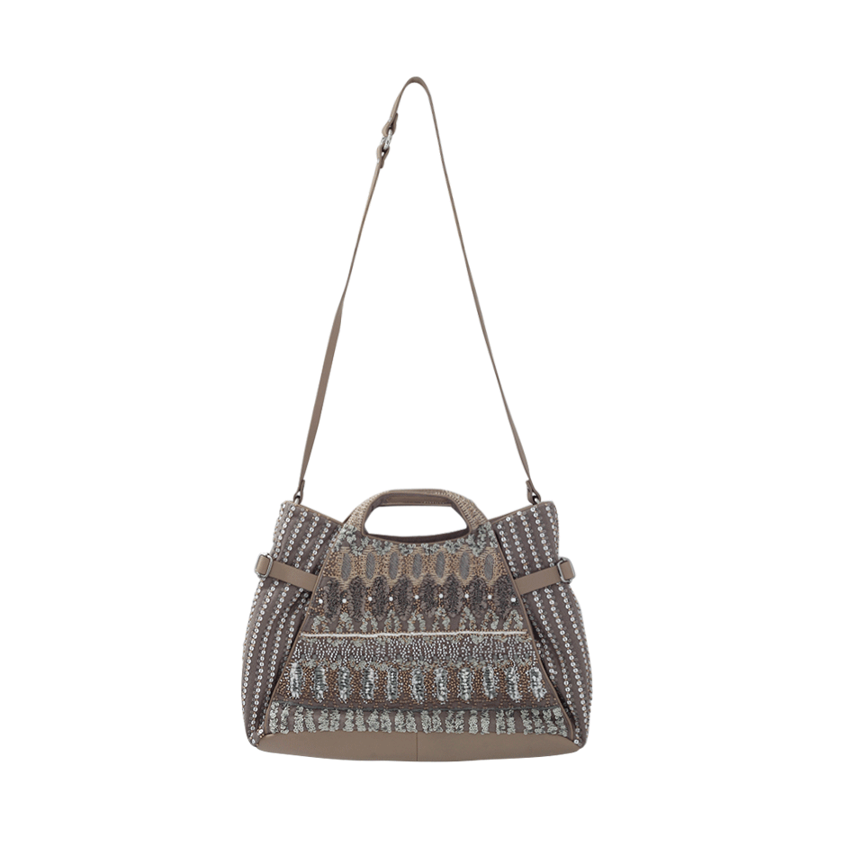 JAMIN PUECH-Cassandra Embroidered Bag-BEIGE