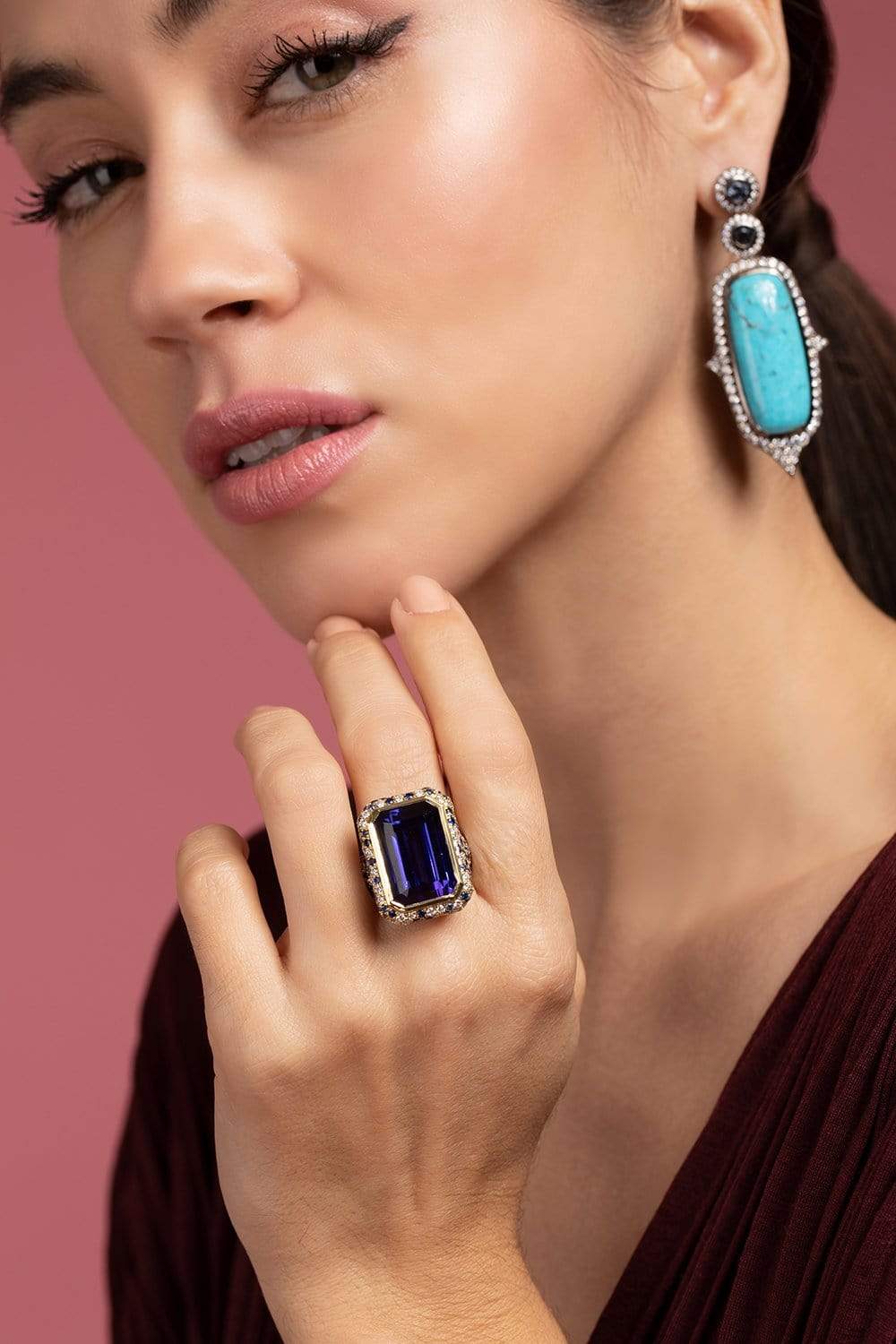 Turquoise and Diamond Earrings JEWELRYFINE JEWELEARRING JARED LEHR   