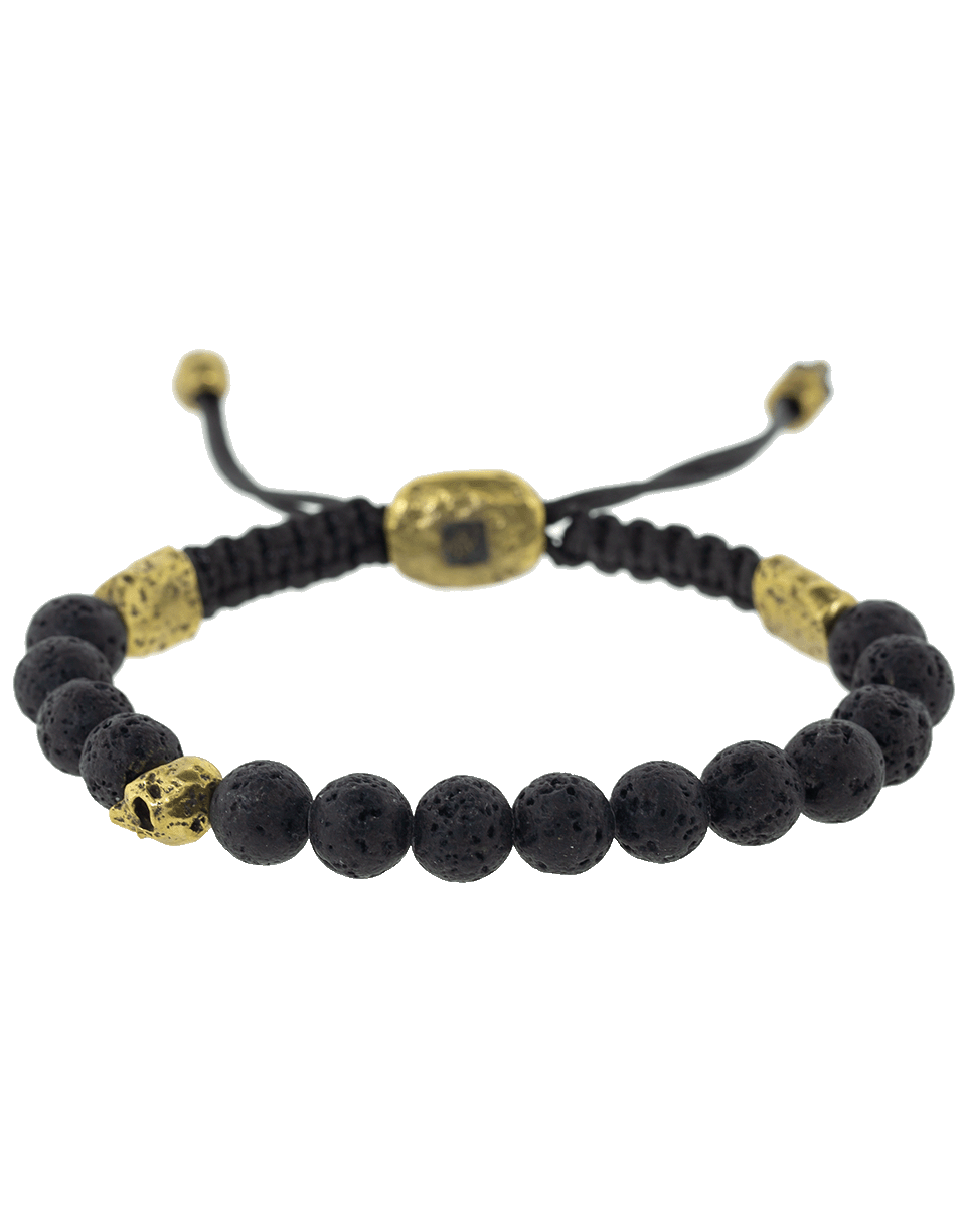Brass Skull Beads and 4mm Lava Beads Bracelet JVBBS0065-LV - Mardo K Fine  Jewelry