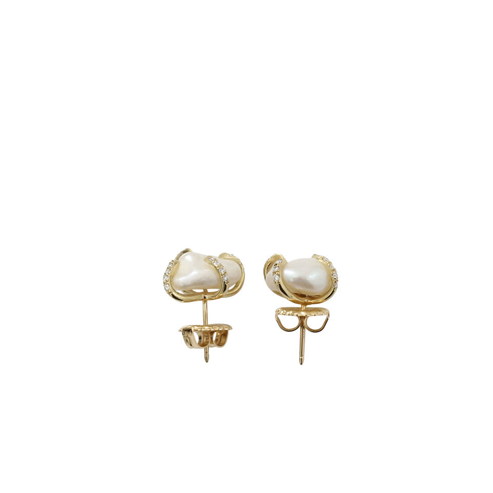 Keshi Pearl And Diamond Earrings JEWELRYFINE JEWELEARRING JORDAN ALEXANDER   