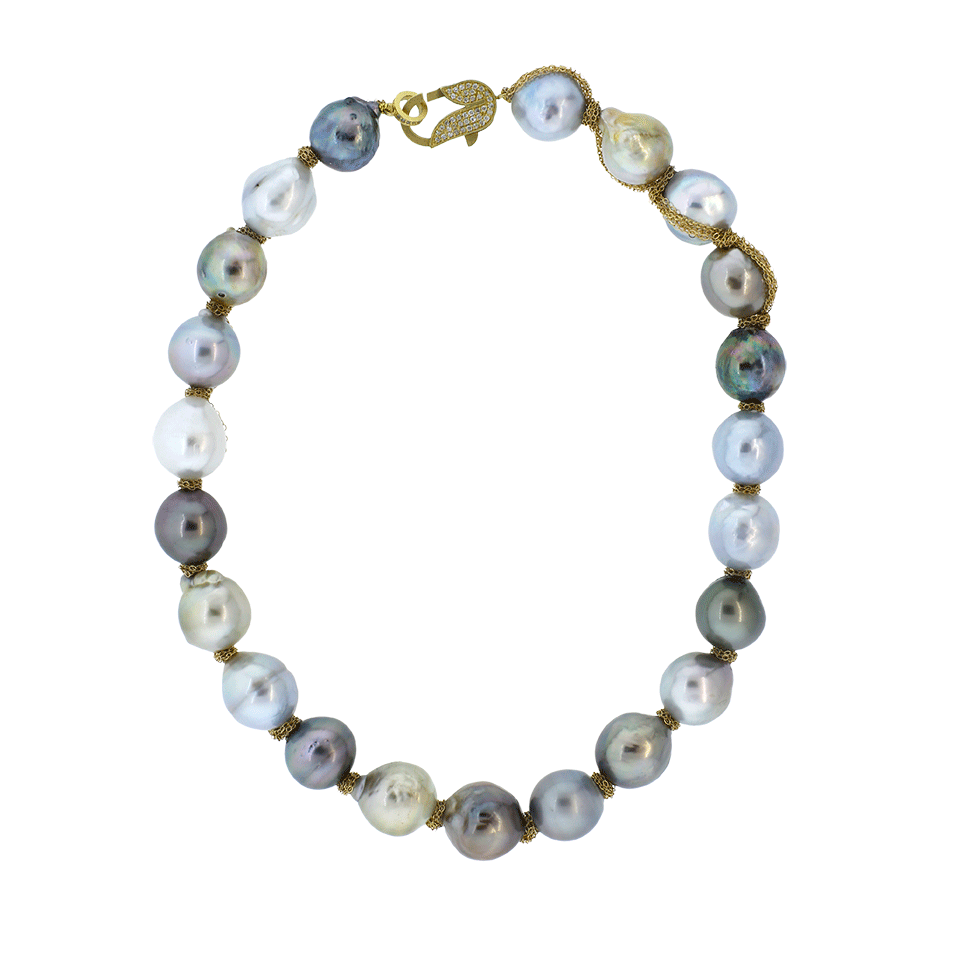 JORDAN ALEXANDER-Chain Wrap Baroque Tahitian Pearl Necklace-YELLOW GOLD