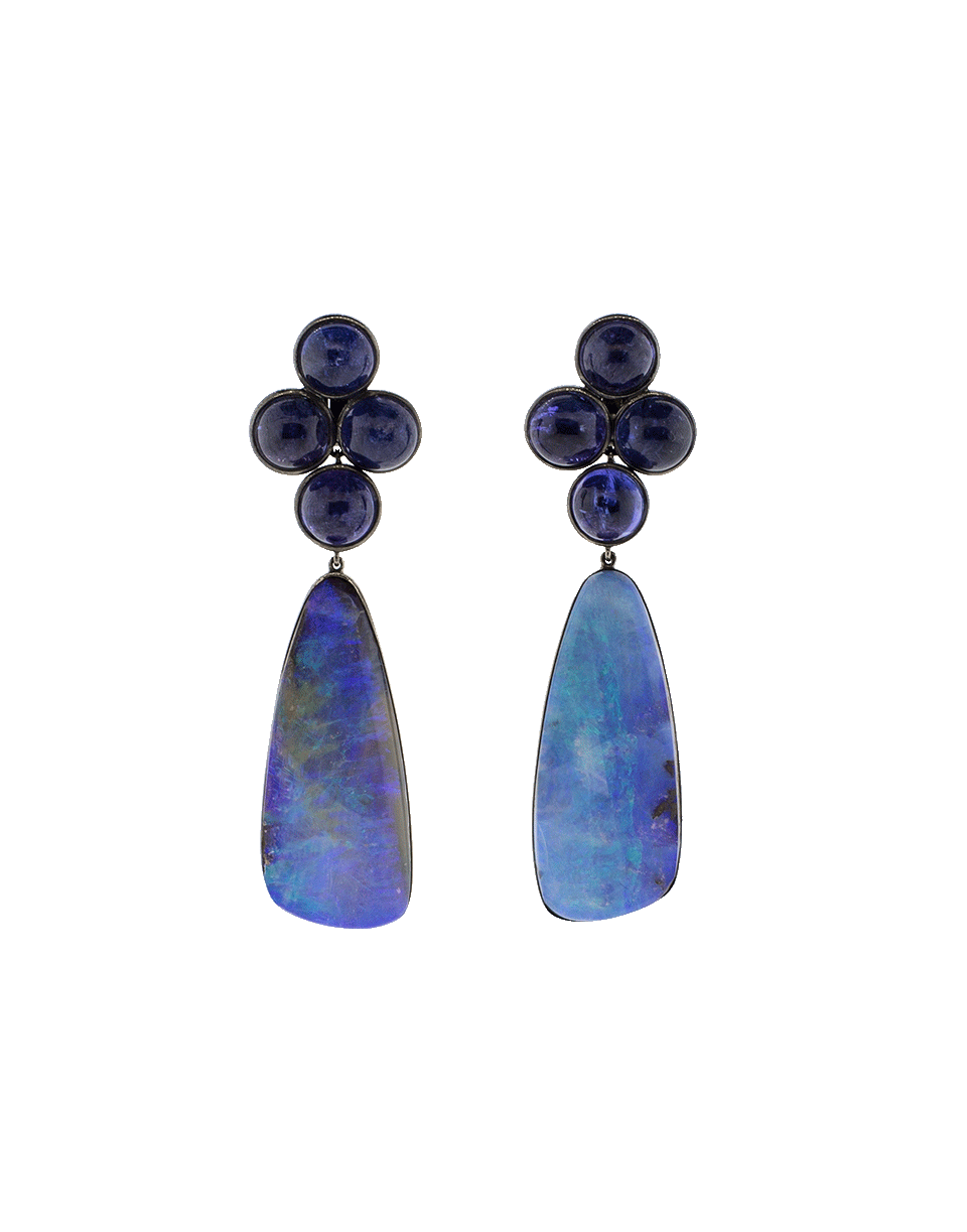 KATHERINE JETTER-Boulder Opal Tanzanite Earrings-BLKGOLD