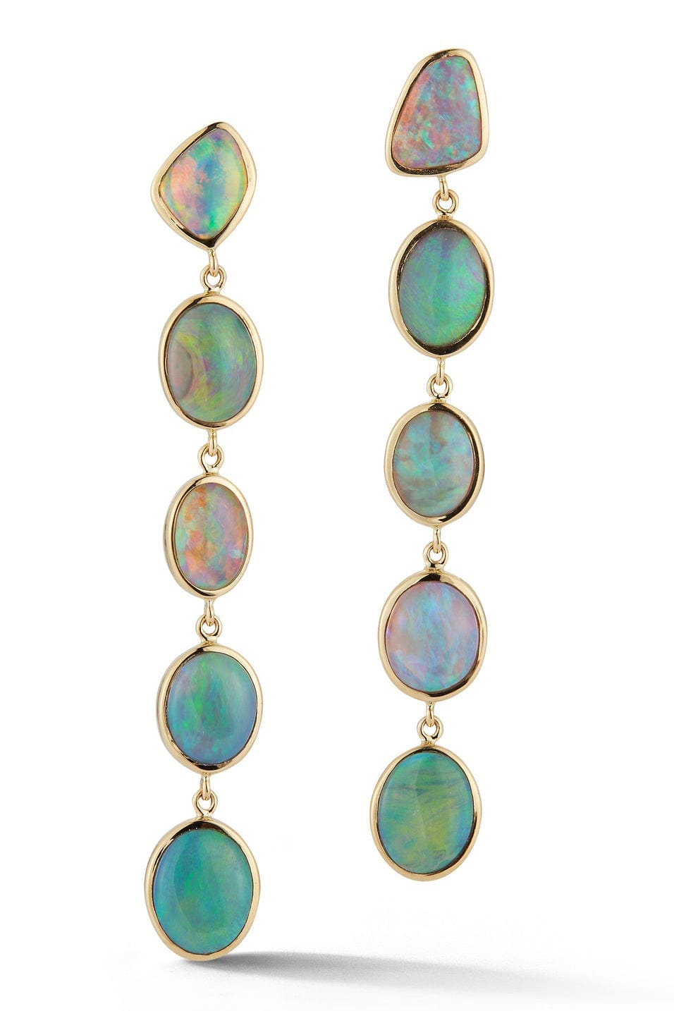 KATHERINE JETTER-Opal Line Earrings-YELLOW GOLD