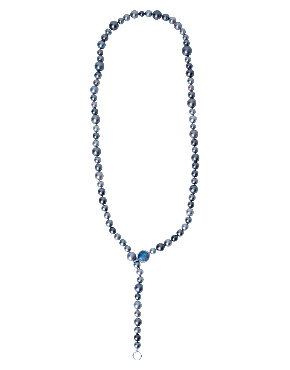 KATHERINE JETTER-Tahitian Pearl Necklace-WHITE GOLD