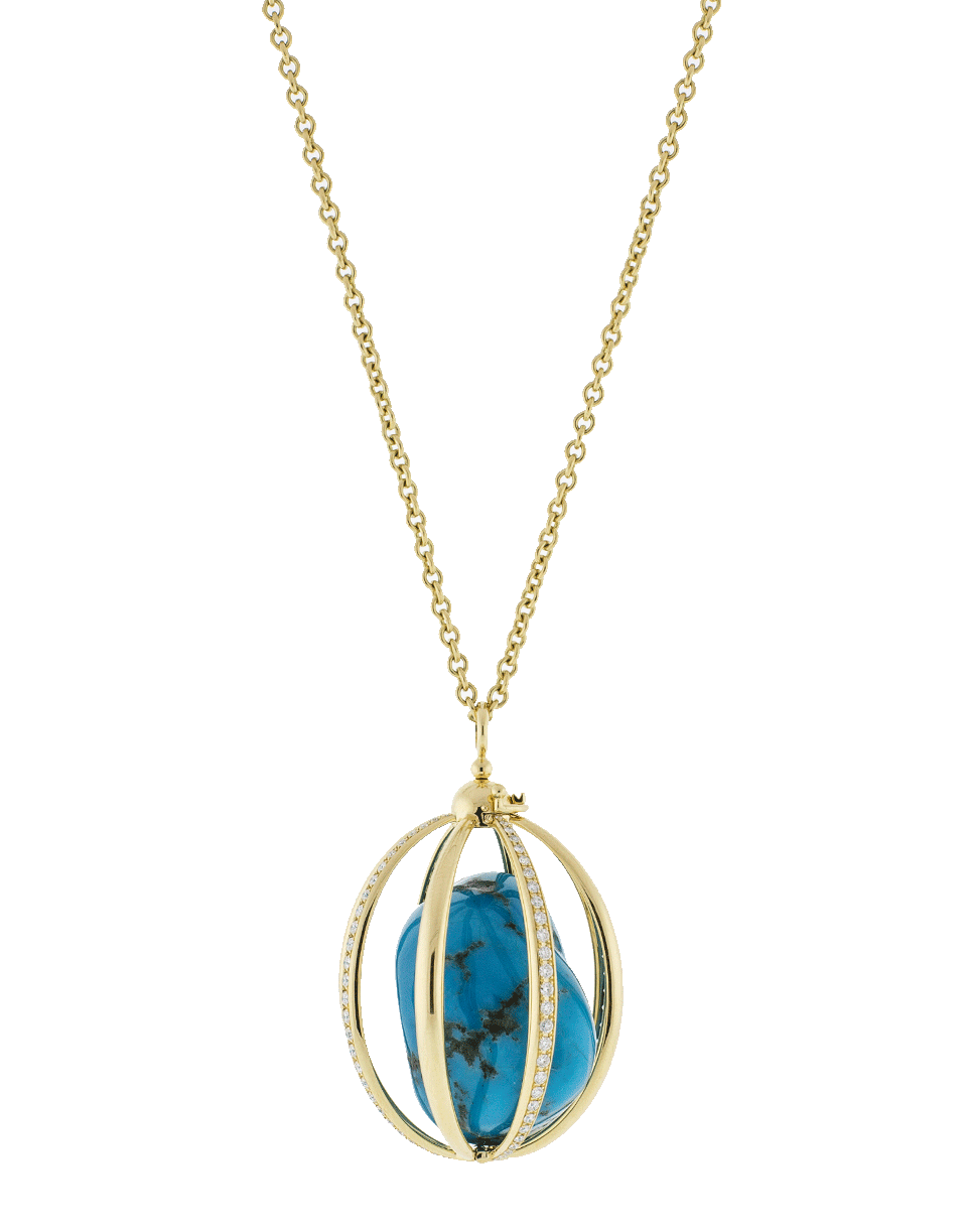 KATHERINE JETTER-Medium Cage Necklace-YELLOW GOLD