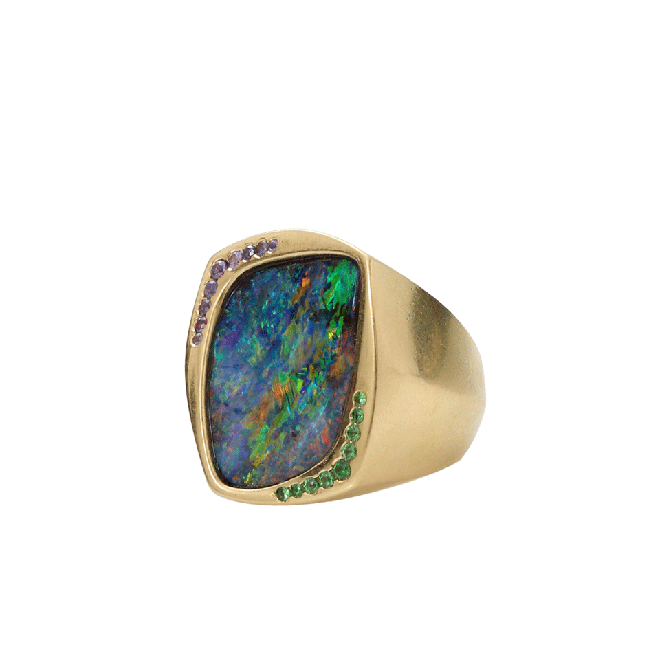 KATHERINE JETTER-Opal Corner Ring-YELLOW GOLD