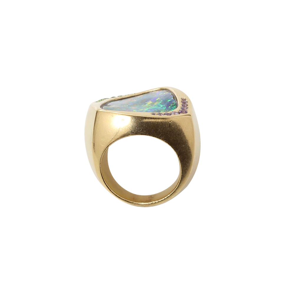 KATHERINE JETTER-Opal Corner Ring-YELLOW GOLD