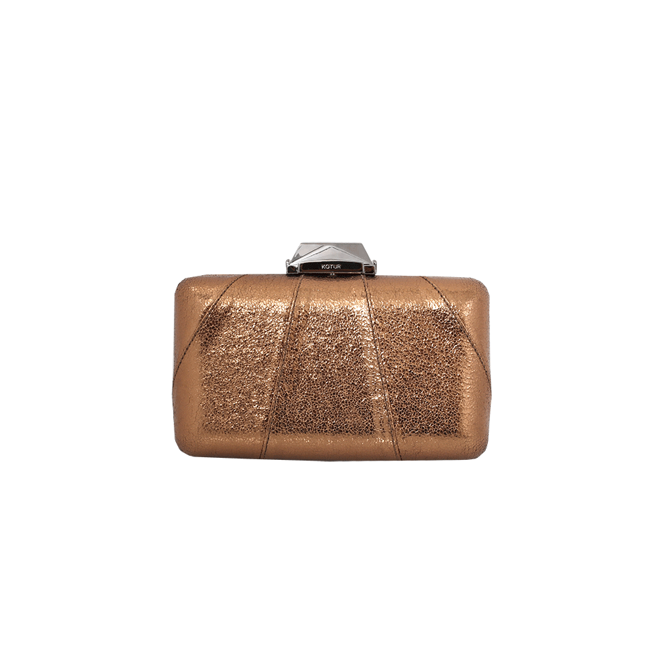 KOTUR-Espey Crinkle Bronze Clutch-BRONZE