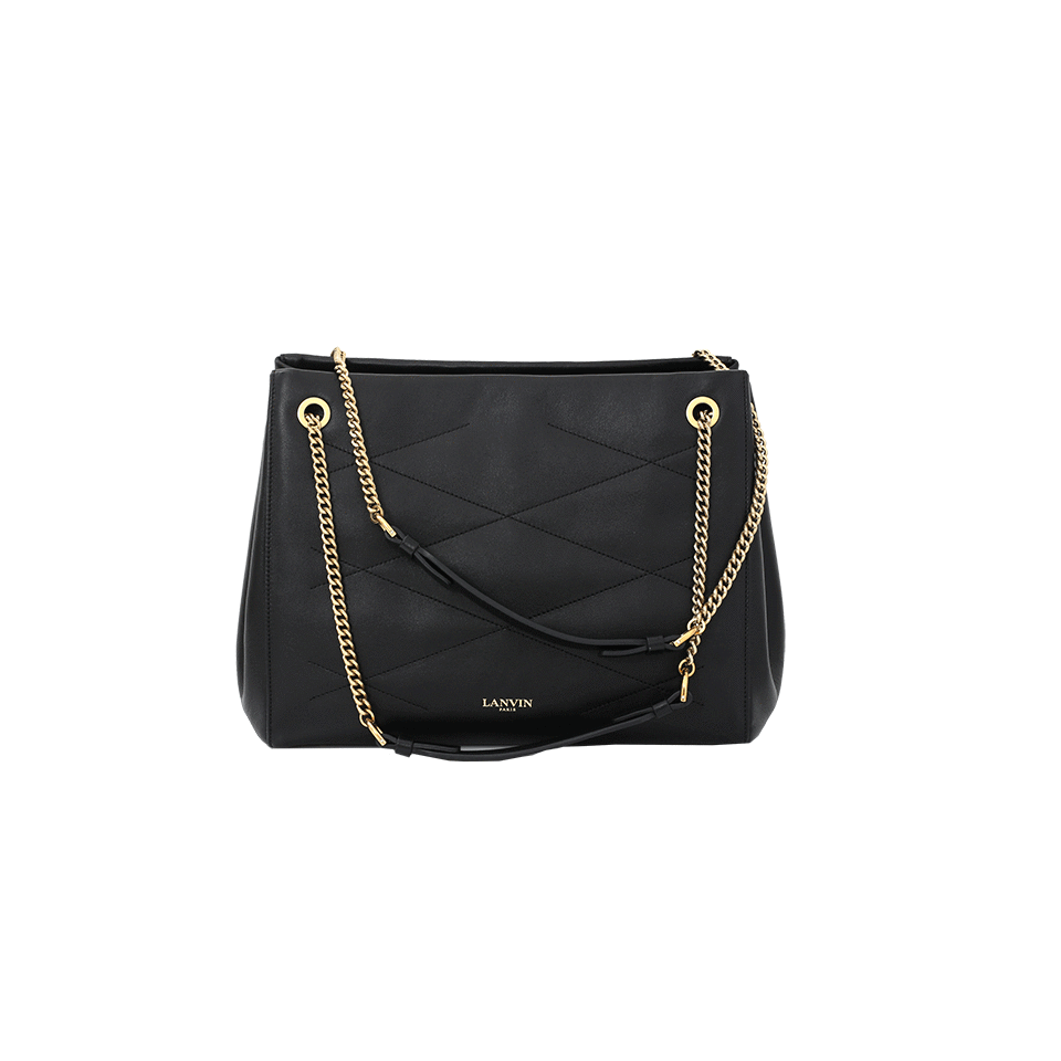 LANVIN-Medium Zipped Sugar Bag-BLACK