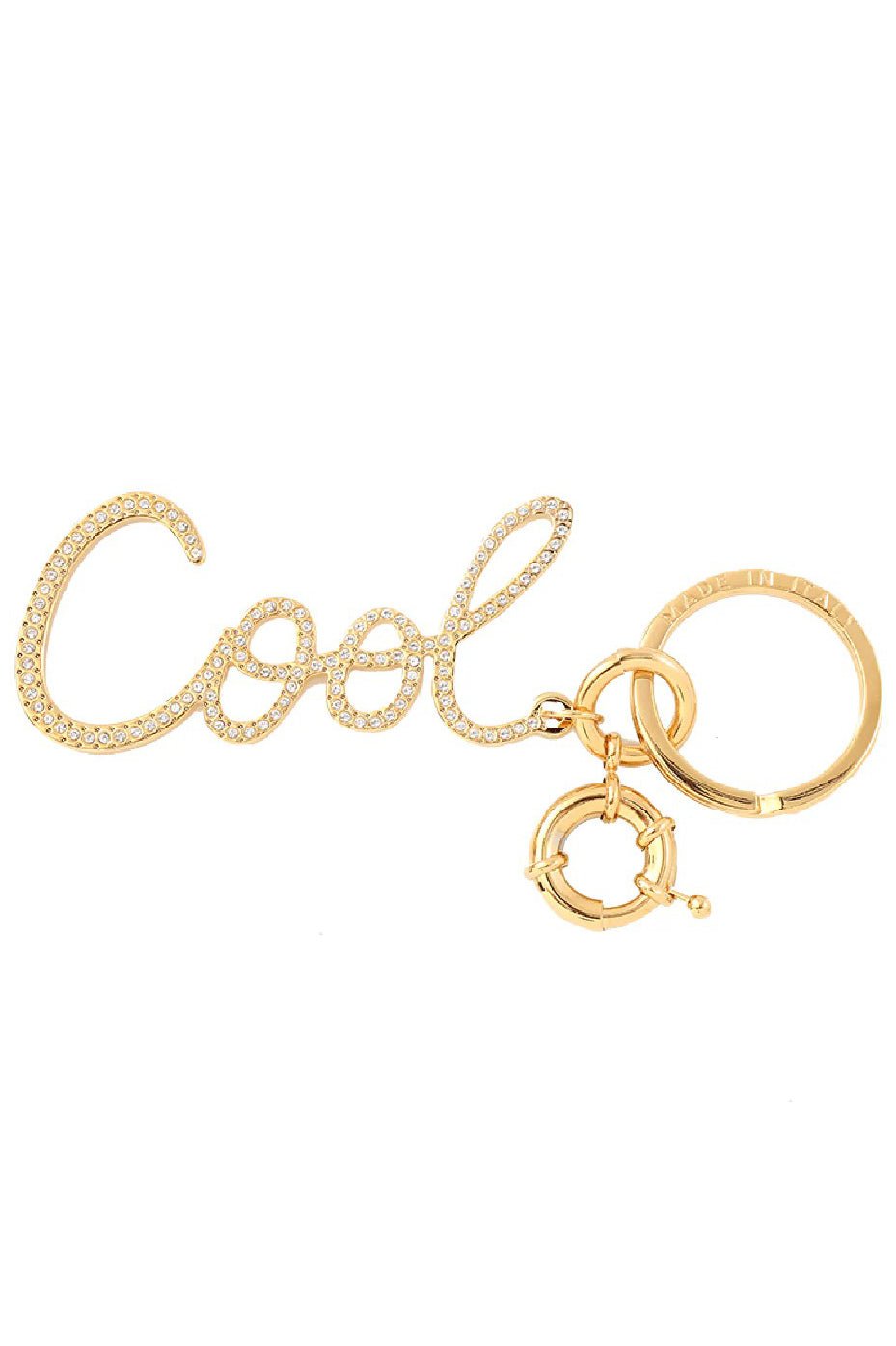 LANVIN-Cool Rhinestone Keychain-GOLD