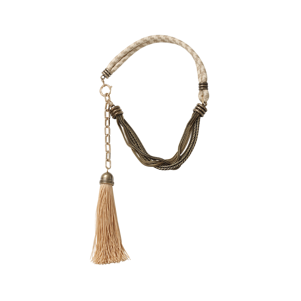 LANVIN-Vita Short Tassle Necklace-NATURAL