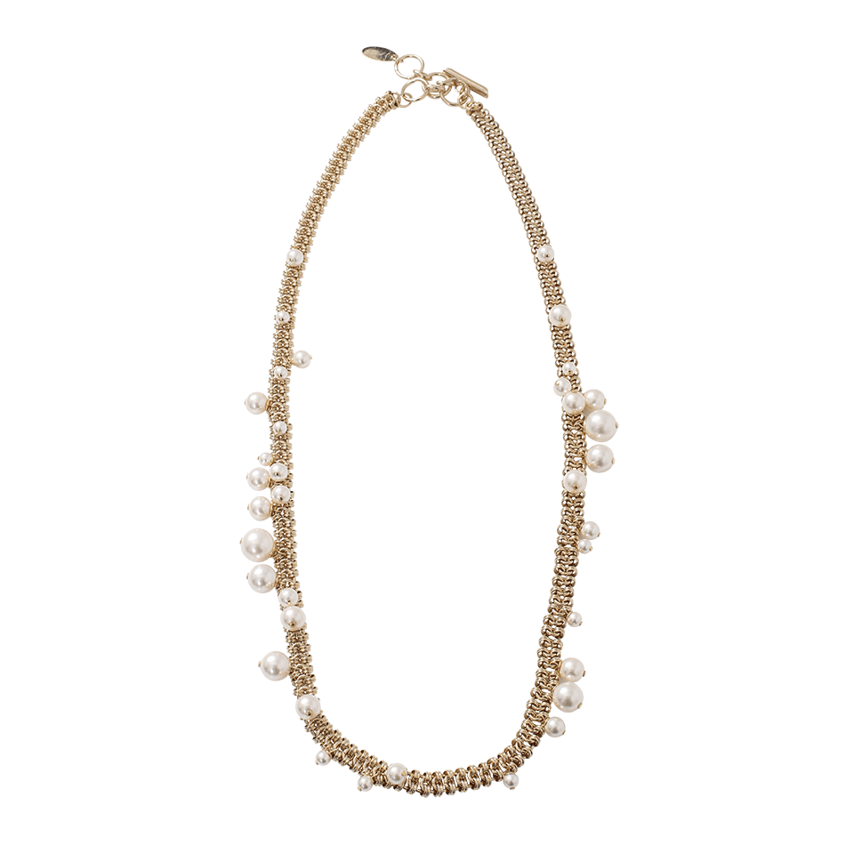 LANVIN-Long Pearl Necklace-WHITE
