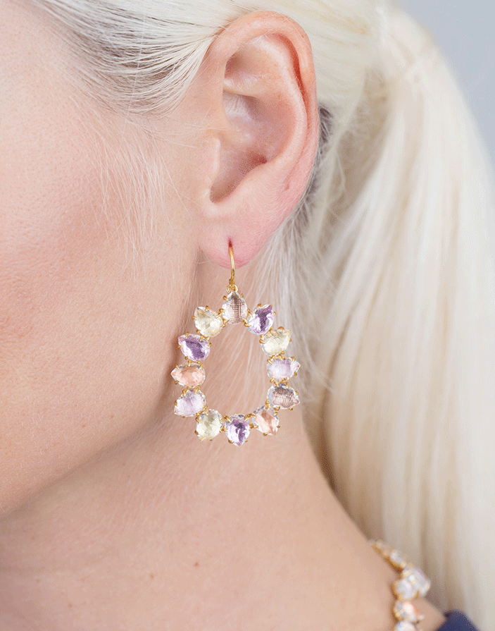 LARKSPUR & HAWK-Caterina Small Frame Bellini Earrings-YELLOW GOLD