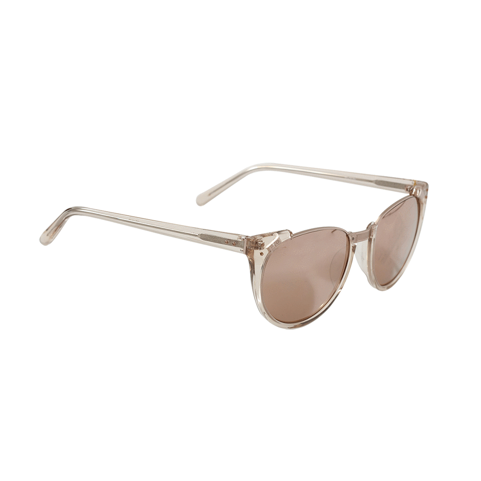 LINDA FARROW-Upside-Down Browline Sunglasses-ASH/RG