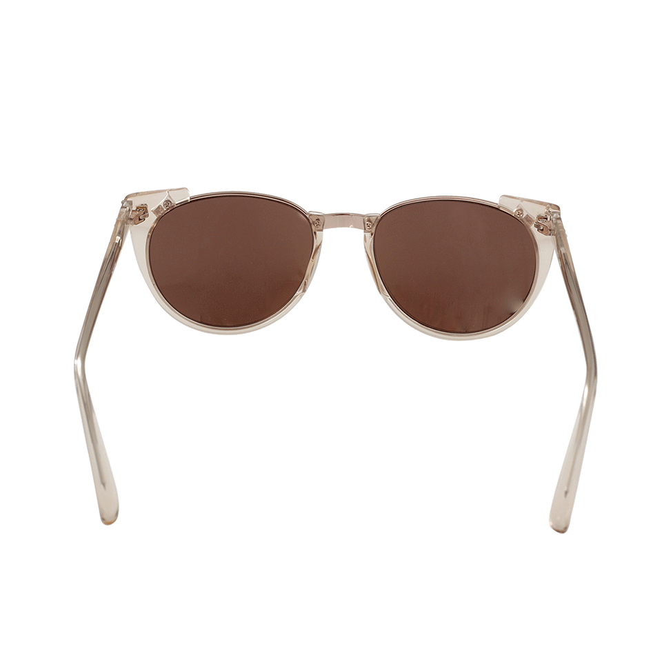 LINDA FARROW-Upside-Down Browline Sunglasses-ASH/RG