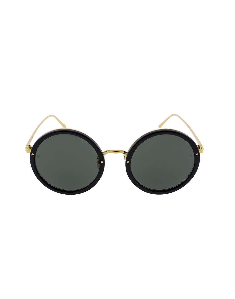 LINDA FARROW-Round Lenses Sunglasses-BLACK