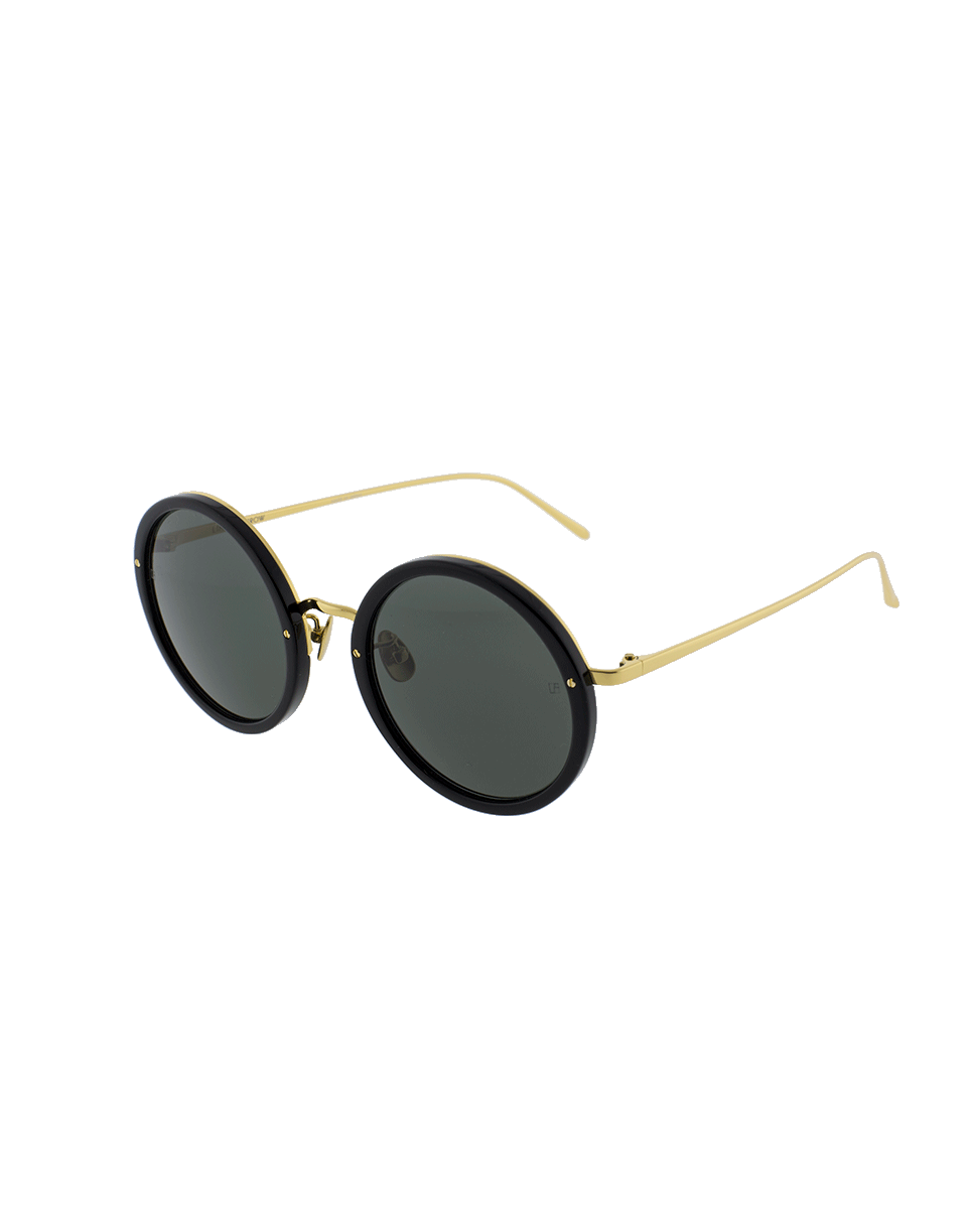 LINDA FARROW-Round Lenses Sunglasses-BLACK