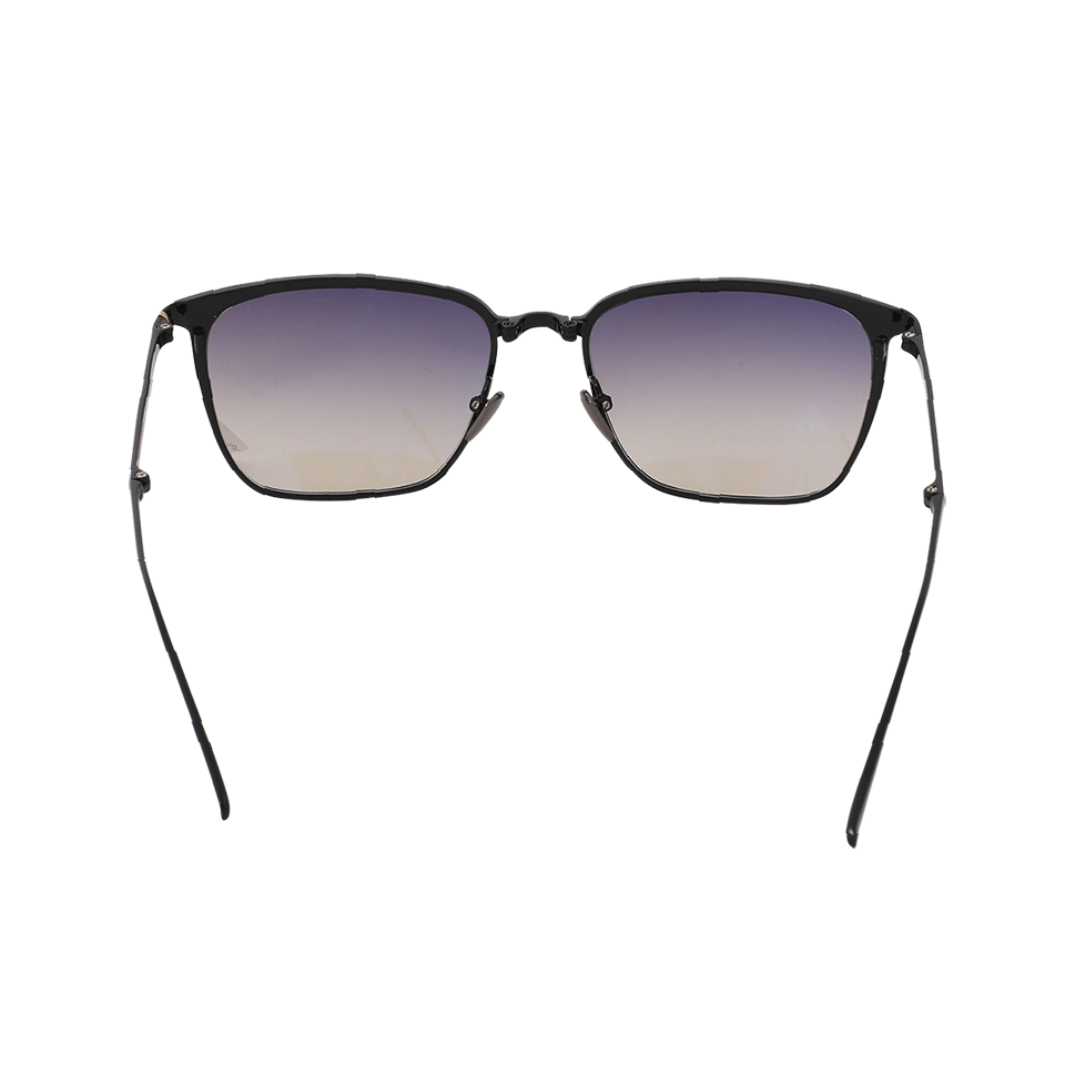 LINDA FARROW-Square Rose Gold Sunglasses-BLACK