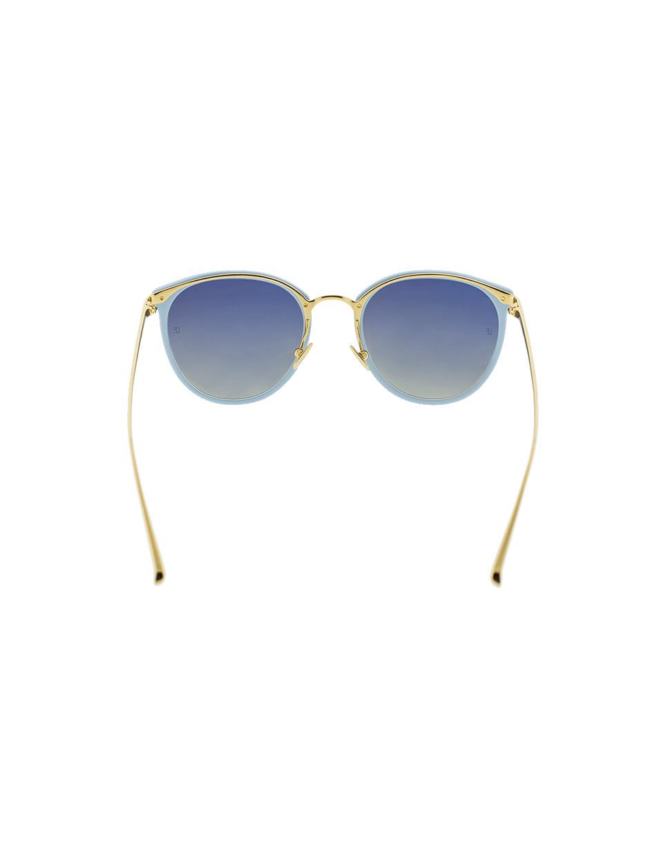LINDA FARROW-Blue Framed Sunglasses-BLUE