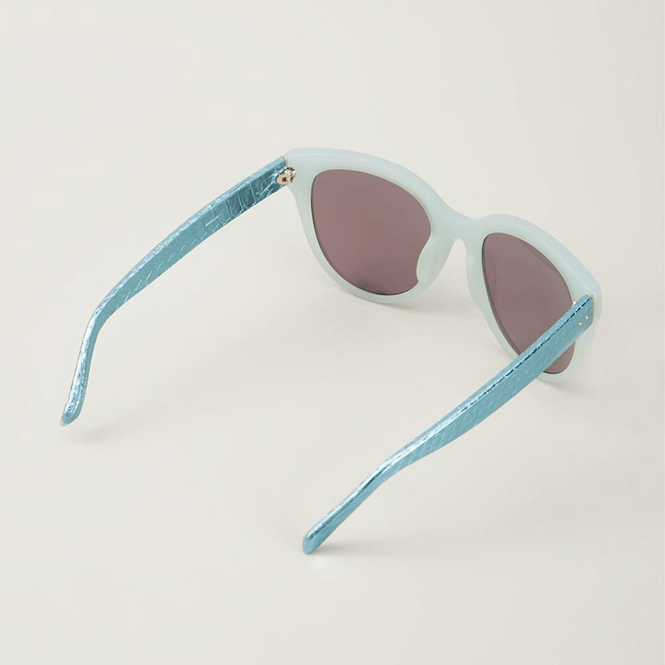 LINDA FARROW-Oversized Sunglasses-BLUE