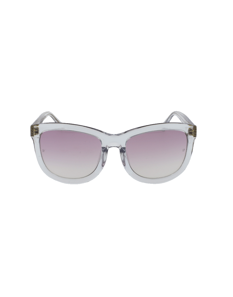 LINDA FARROW-Acetate Colored Sunglasses-CLR/PNK