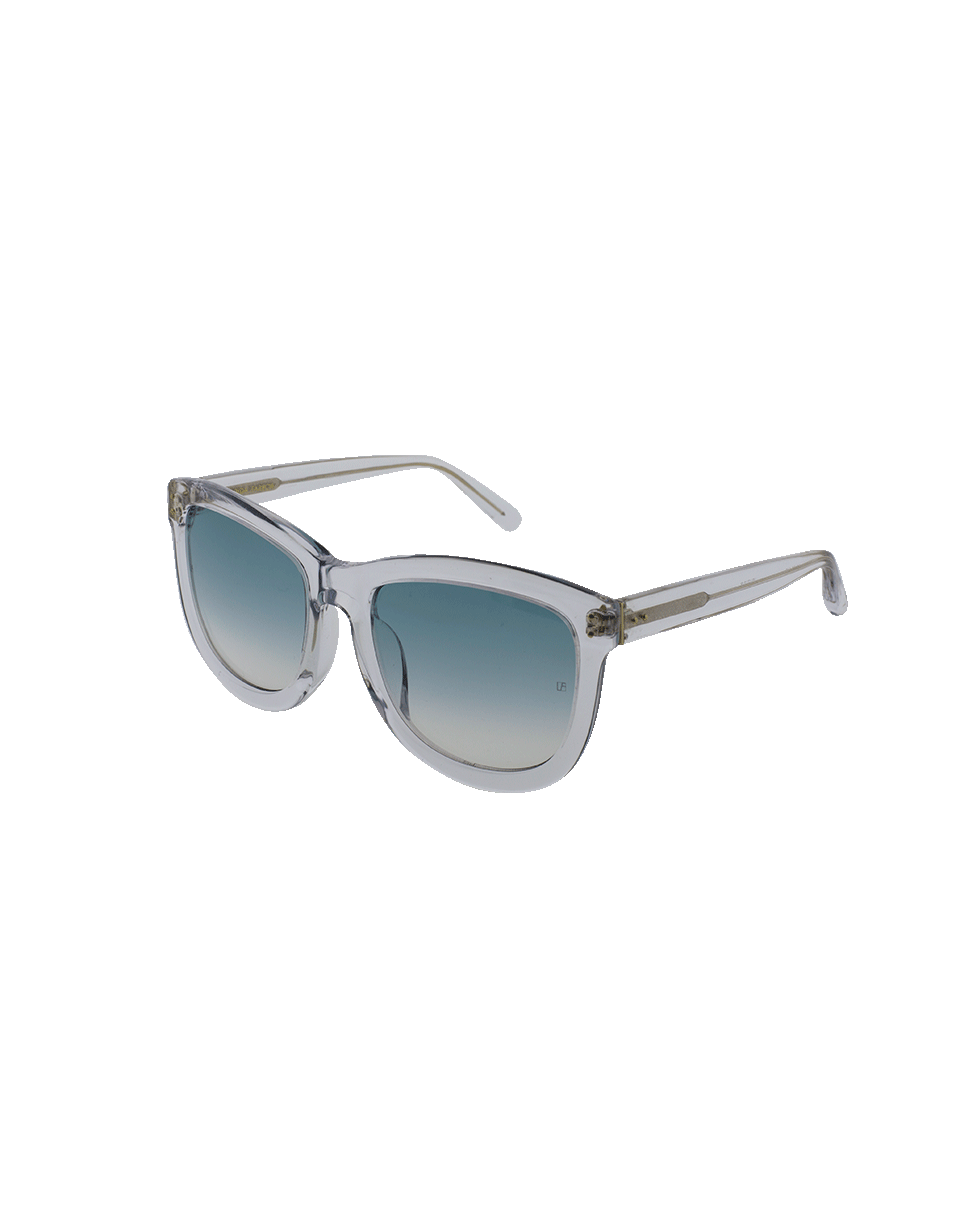 LINDA FARROW-Acetate Colored Sunglasses-CLR/TRQ