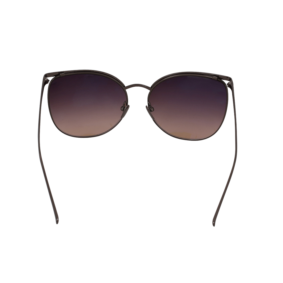 LINDA FARROW-Aviator Sunglasses-NICKEL