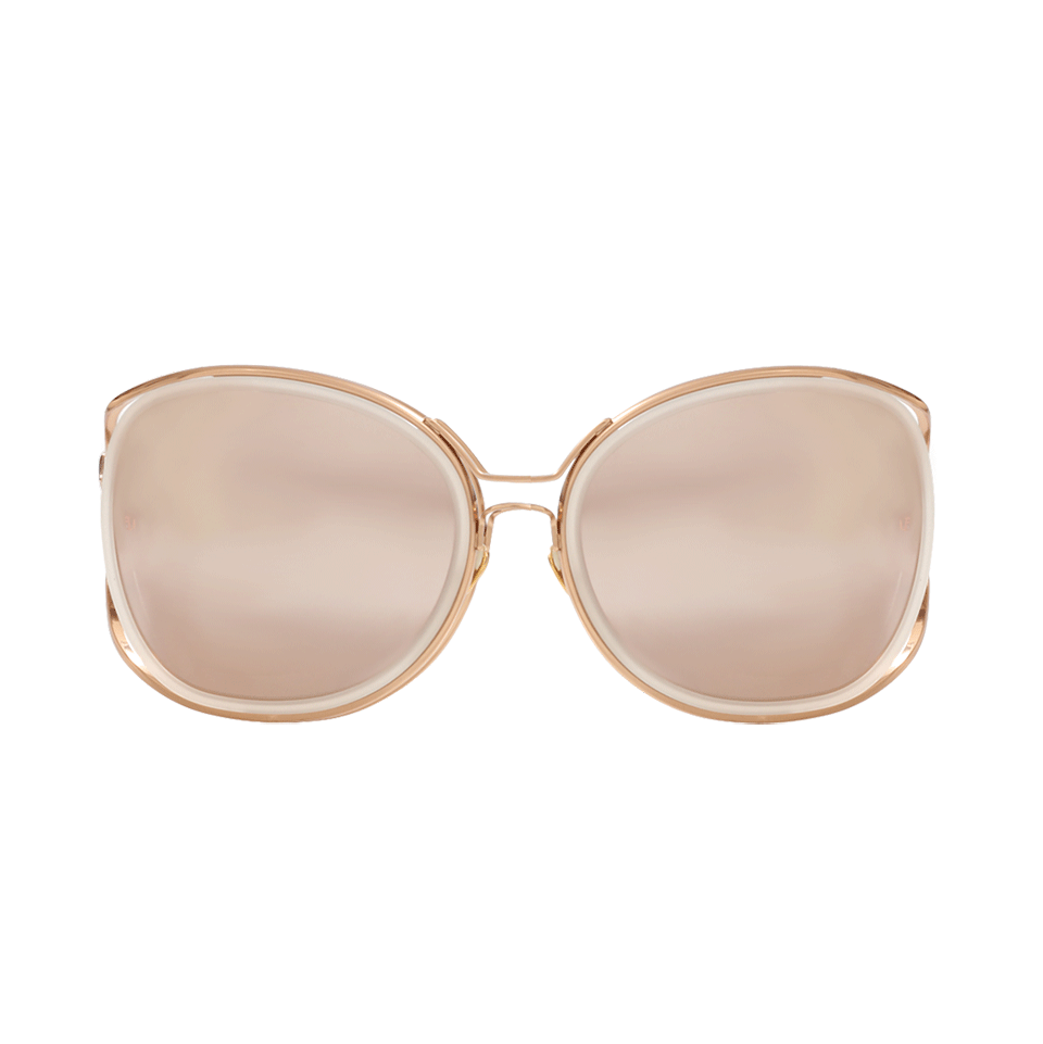 LINDA FARROW-Double Frame Sunglasses-PALE PNK