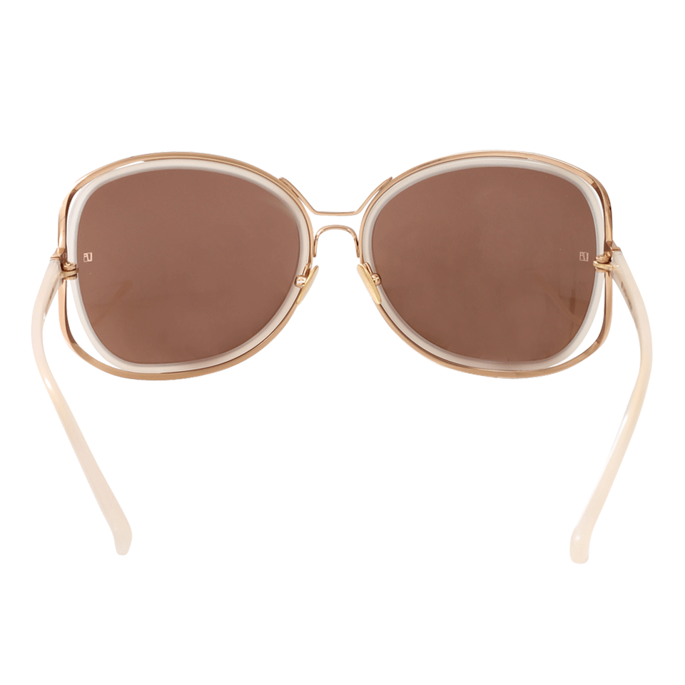 LINDA FARROW-Double Frame Sunglasses-PALE PNK