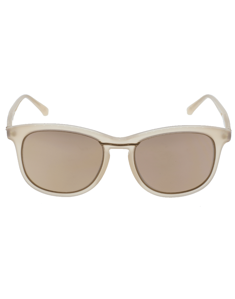 LINDA FARROW-Peach Oval Sunglasses-PEACH/RG