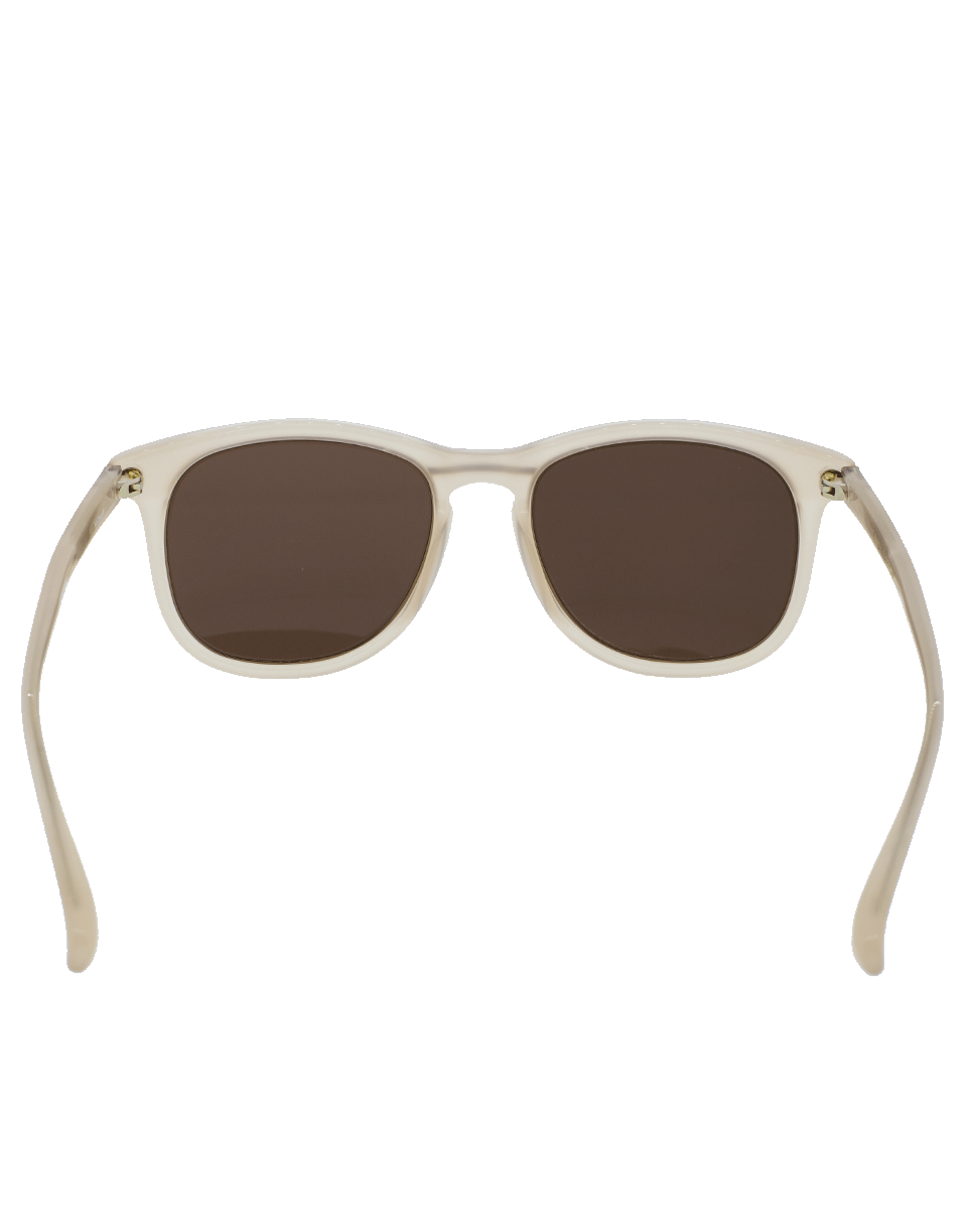 LINDA FARROW-Peach Oval Sunglasses-PEACH/RG