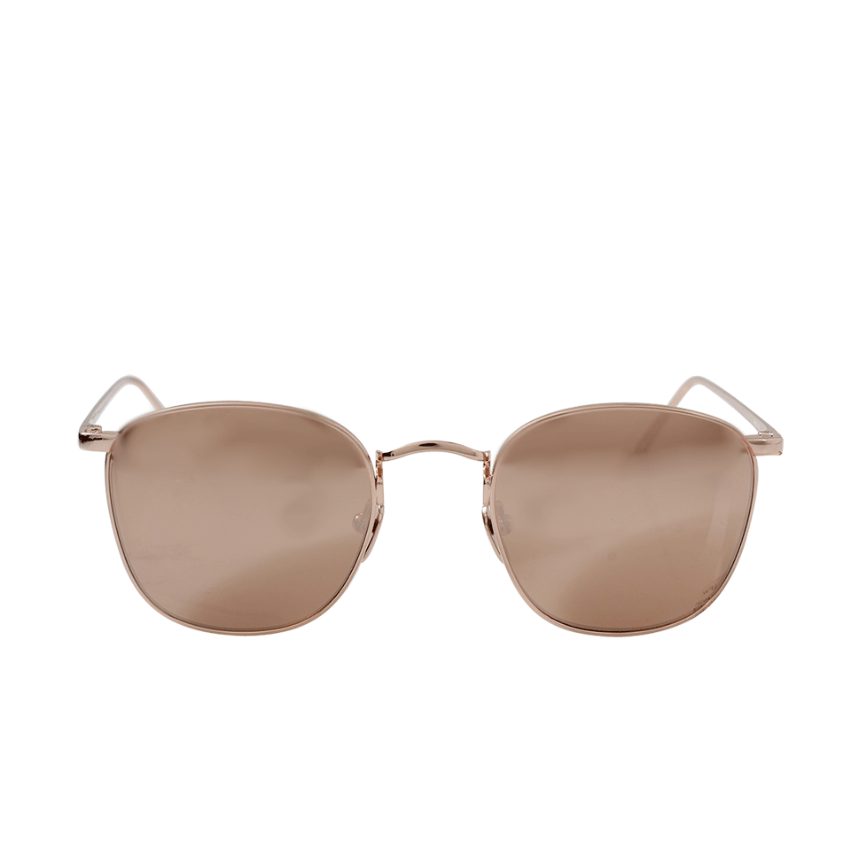 LINDA FARROW-Rose Gold Square Sunglasses-RG