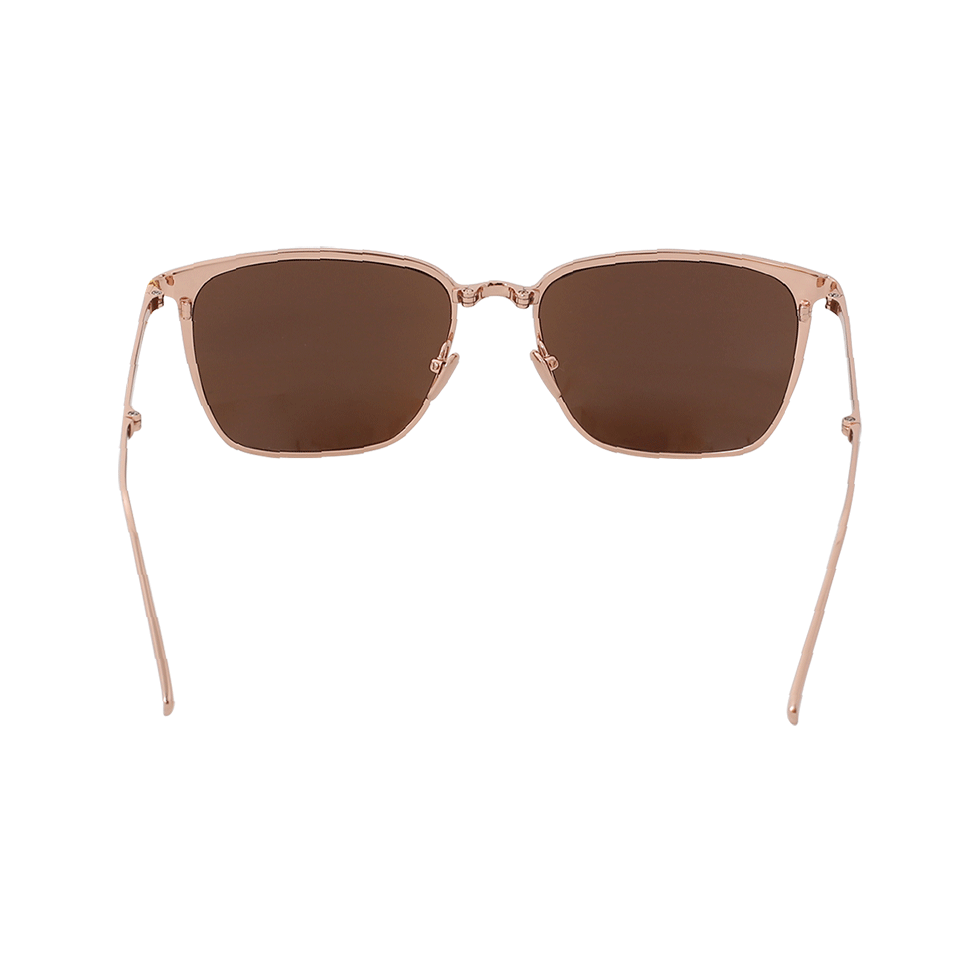 LINDA FARROW-Square Gold Sunglasses-ROSE GLD