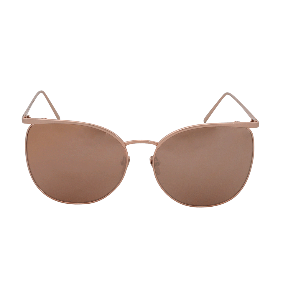 LINDA FARROW-Aviator Sunglasses-ROSE GOLD