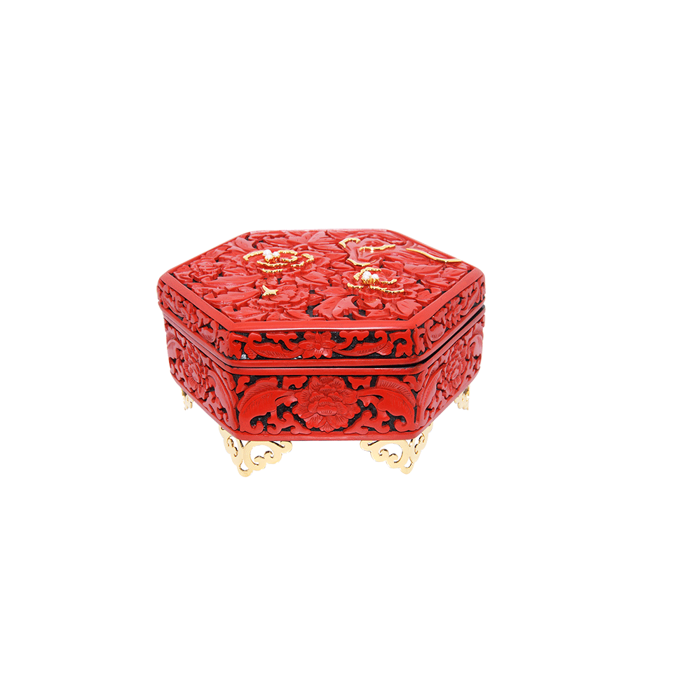 LOTUS ARTS de VIVRE-Cinnabar Lacquer Box-RED