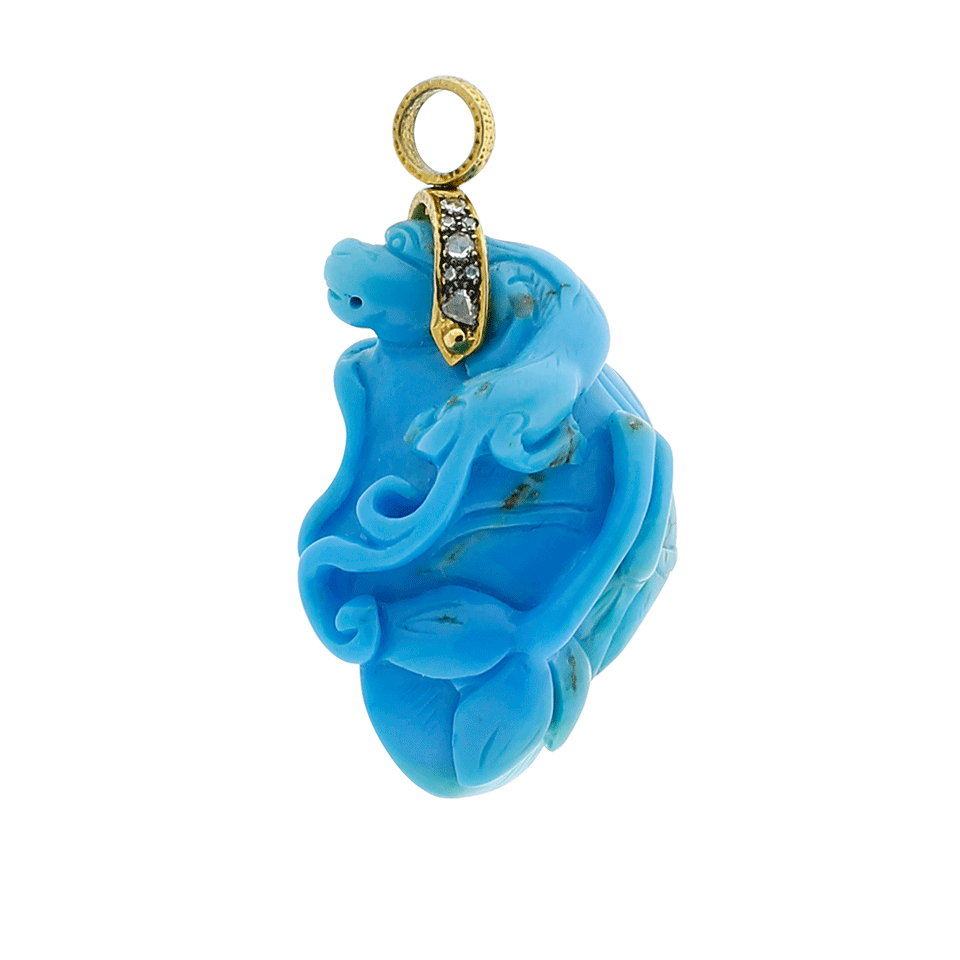 LOTUS ARTS de VIVRE-Free Form Turquoise Necklace-SILVER