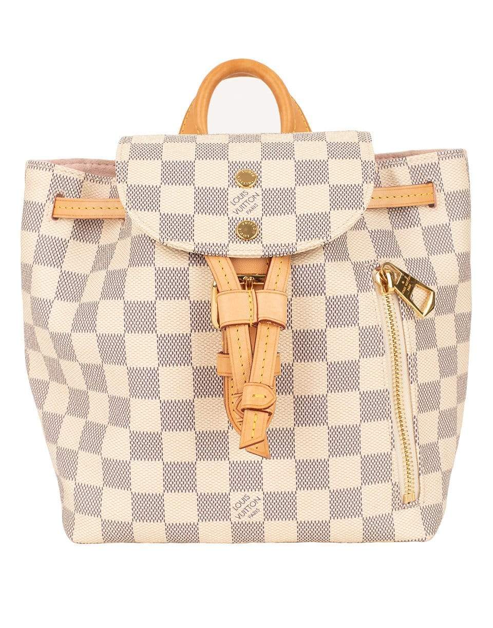 White Louis Vuitton Damier Azur Sperone BB Backpack