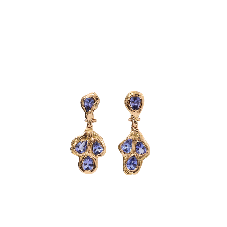 LUCIFER VIR HONESTUS-Tanzanite Chandelier Earrings-ROSE GOLD