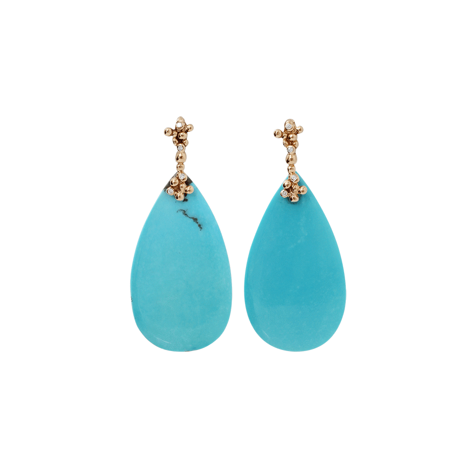 LUCIFER VIR HONESTUS-Turquoise Parrucchino Earrings-ROSE GOLD