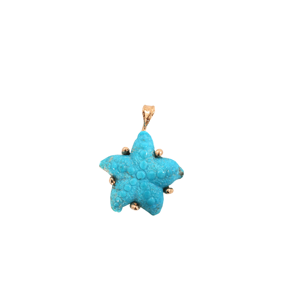LUCIFER VIR HONESTUS-Carved Turquoise Starfish Pendant-ROSE GOLD