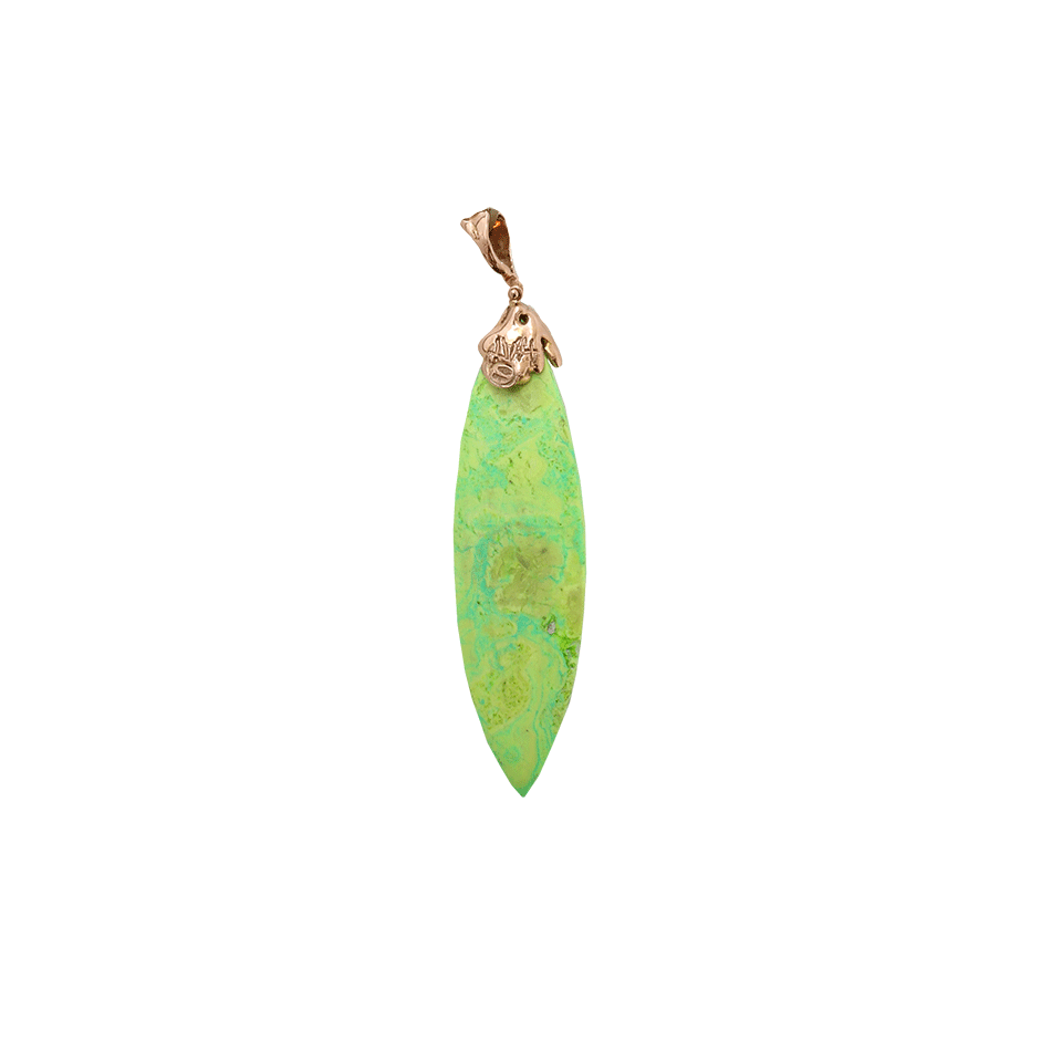 LUCIFER VIR HONESTUS-Green Turquoise Pendant-ROSE GOLD