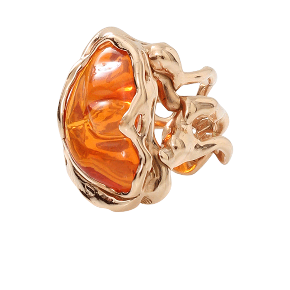 LUCIFER VIR HONESTUS-Fire Opal Ring-ROSE GOLD