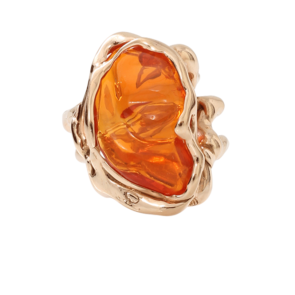 LUCIFER VIR HONESTUS-Fire Opal Ring-ROSE GOLD