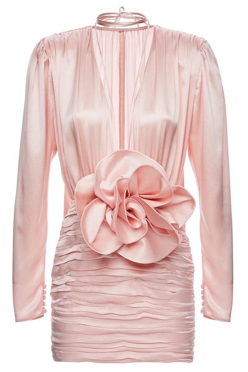 Mini Dress With Rose On Waist CLOTHINGDRESSCASUAL MAGDA BUTRYM   