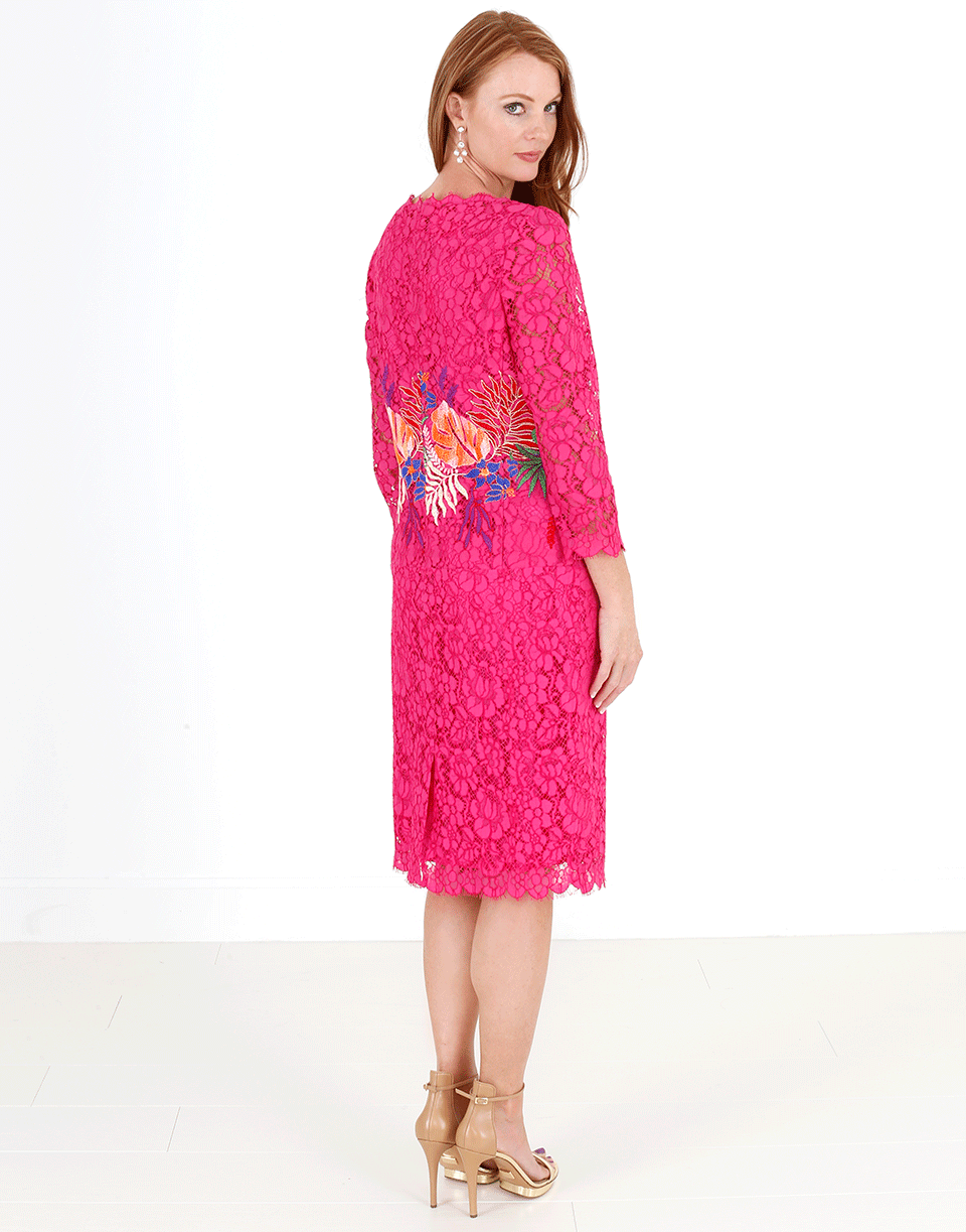 MAISON COMMON-Floral Lace Dress-