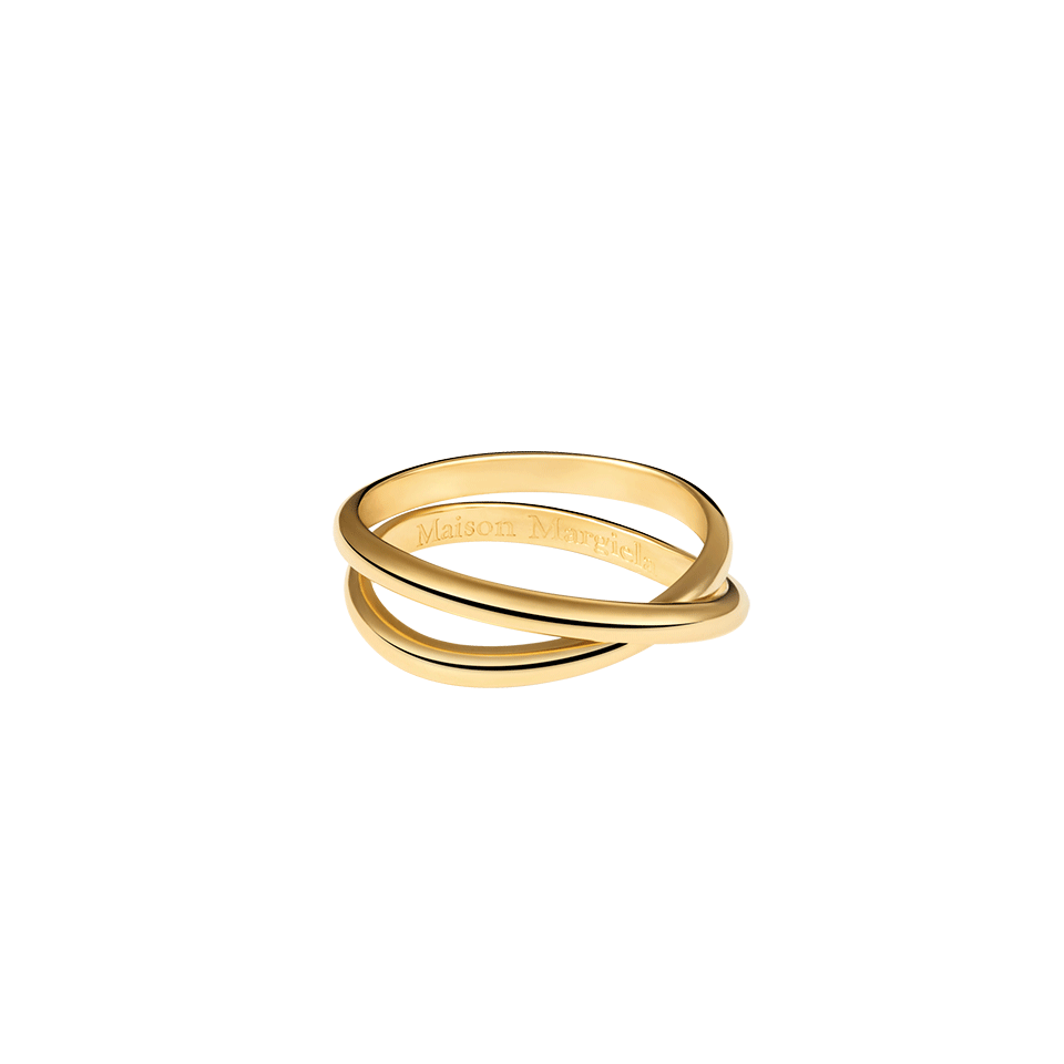 MAISON MARGIELA FINE-Anamorphose Twisted Half Round Ring-YELLOW GOLD