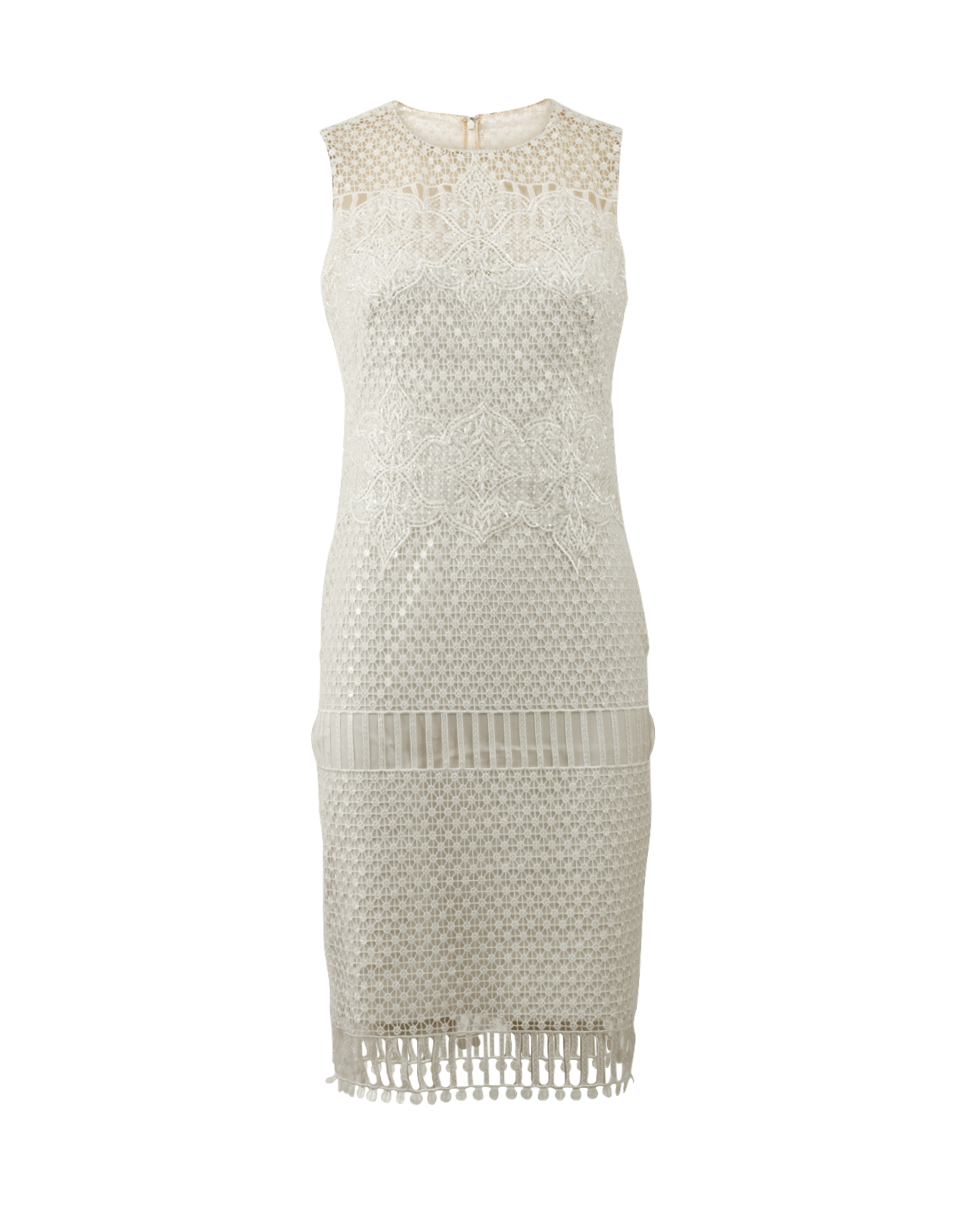 MARCHESA NOTTE-Netted Sequin Cocktail Dress-